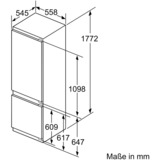 Bosch Serie 8 KIF87PFE0 køle-/fryseskab Indbygget 237 L E Hvid, Køleskab / fryser 237 L, SN-ST, 8 kg/24t, E, Frisk zone, aflukke, Hvid