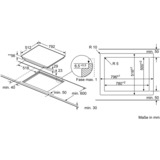 Bosch Serie 8 PXY801DW4E kogeplade Sort Indbygget Zone induktionskogeplade 4 zone(s), Separat komfur Sort, Sort, Indbygget, Zone induktionskogeplade, Keramisk, 4 zone(s), 4 zone(s)