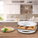 Clatronic ST 3477 sandwichtoaster 750 W Hvid, Sandwich maker Hvid, 750 W, 220 - 240 V, 50 Hz, 30 x 230 x 80 mm, Hvid