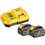 DEWALT DCB118T2-QW ledningsfrit batteri og ledningsfri oplader Batterioplader Batterioplader, Lithium-Ion (Li-Ion), DeWalt, Sort, Gul, Lithium-Ion (Li-Ion), 2 stk