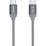 Nevox 1654 USB-kabel 2 m USB 2.0 USB C Grå, Sølv grå, 2 m, USB C, USB C, USB 2.0, 480 Mbit/s, Grå, Sølv