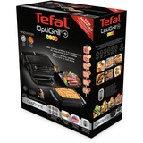 Tefal GC7148 kontaktgrill Sort, Sort, Rustfrit stål, Rektangulær, Grid, 300 x 200 mm, Aluminium