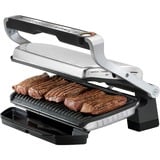 Tefal GC724D kontaktgrill børstet rustfrit stål/Sort, Sort, Metallic, Bordplade, Knapper, Stegeplade, 400 x 200 mm, Hængslet låg