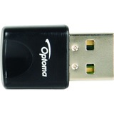 Optoma WUSB USB Wi-Fi adaptor, Wi-Fi-adapter Sort, USB Wi-Fi adaptor, Optoma, Sort, 16 mm, 29 mm, 7 mm