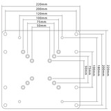 goobay 63267 monteringssæt, Adapter Sort, 0,697 g, 220 mm, 2 mm, 220 mm