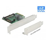 DeLOCK 89922 interface-kort/adapter Intern SAS, SATA, U.2 Sølv, PCI-E, SAS, SATA, U.2, PCIe 3.0, Grøn, Grå, 24 Gbit/sek.