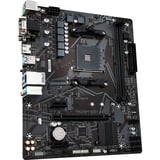 GIGABYTE A520M S2H bundkort Stik AM4 micro ATX Sort/grå, AMD, Stik AM4, 3rd Generation AMD Ryzen™ 3, DDR4-SDRAM, 64 GB, DIMM