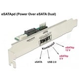 DeLOCK 63921 interface-kort/adapter Intern eSATA, Slot beslag SATA, eSATA, SATA, USB, Polybag