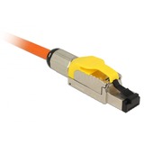 DeLOCK 86287 kabelsamler RJ-45 Sølv, Gul, Stik Gul, RJ-45, Sølv, Gul, Zink, Cat6a, S/UTP (STP), 18,4 mm