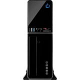 Inter-Tech IT-607 Desktop Sort, Towerkabinet Sort, Desktop, PC, Sort, micro ATX, Mini-ITX, 1x 80 mm, 80 mm