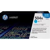 HP Original 504A LaserJet-tonerpatron, cyan Turkis, cyan, 7000 Sider, Blå, 1 stk