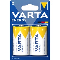 VARTA ENERGY D Engangsbatteri Alkaline Engangsbatteri, D, Alkaline, 1,5 V, 2 stk, Blå, Gul