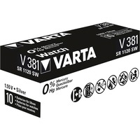 VARTA 00381101111 Engangsbatteri Sølvoxid (S) Engangsbatteri, Sølvoxid (S), 1,55 V, 1 stk, 45 mAh, Metallic