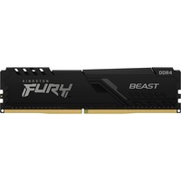 Kingston FURY FURY Beast hukommelsesmodul 8 GB 1 x 8 GB DDR4 2666 Mhz Sort, 8 GB, 1 x 8 GB, DDR4, 2666 Mhz, 288-pin DIMM