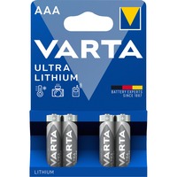 VARTA 4x AAA Lithium Engangsbatteri Engangsbatteri, AAA, Lithium, 1,5 V, 4 stk, 1100 mAh