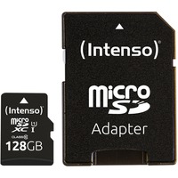 Intenso 128GB microSDXC UHS-I Klasse 10, Hukommelseskort 128 GB, MicroSDXC, Klasse 10, UHS-I, 90 MB/s, Class 1 (U1)