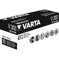 VARTA -V303 Husholdningsbatterier Sølv, Engangsbatteri, 4SR44, Sølvoxid (S), 1,55 V, 160 mAh, Hg (kviksølv)