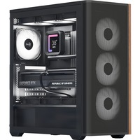 Aerocool Towerkabinet Sort/træ