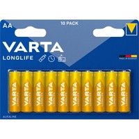 VARTA BV-LL 10 AA Engangsbatteri Alkaline Engangsbatteri, AA, Alkaline, 1,5 V, 10 stk, Blå, Gul