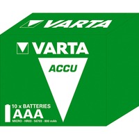 VARTA LongLife Genopladeligt batteri AAA Nikkel-Metalhydrid (NiMH), Batteri boks Genopladeligt batteri, AAA, Nikkel-Metalhydrid (NiMH), 1,2 V, 1 stk, 800 mAh