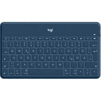 Logitech Keys-To-Go Blå Bluetooth Tysk, Tastatur Blå, DE-layout, Tysk, 1,7 cm, 1,2 mm, Apple, iPad, iPhone, Apple TV, Blå