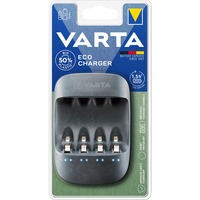 VARTA 57680 Vekselstrøm, Oplader Alkaline, Nikkel-Metalhydrid (NiMH), AA, AAA, 4 stk, Batterier inkluderet