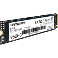 Patriot P310P960GM28 intern solid state drev M.2 960 GB PCI Express 4.0 NVMe, Solid state-drev 960 GB, M.2