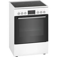 Bosch Serie 4 HKR39C220 komfur og ovn Fritstående komfur Keramisk Hvid A, Komfur sæt Hvid, Fritstående komfur, Hvid, Dreje, Berøring, Front, 1,2 m, Elektronisk