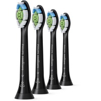 Philips 4 stk. soniske standardtandbørstehoveder Sort, 4 stk, Sort, Mellem