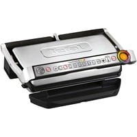 Tefal GC724D kontaktgrill børstet rustfrit stål/Sort, Sort, Metallic, Bordplade, Knapper, Stegeplade, 400 x 200 mm, Hængslet låg