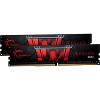 G.Skill 32GB DDR4-2400 hukommelsesmodul 2 x 16 GB 2400 Mhz 32 GB, 2 x 16 GB, DDR4, 2400 Mhz, 288-pin DIMM, Sort, Rød