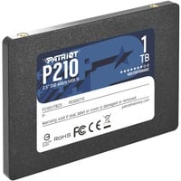 Patriot P210 2.5" 1000 GB Serial ATA III, Solid state-drev Sort, 1000 GB, 2.5", 500 MB/s