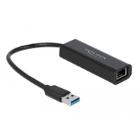 DeLOCK 66299 netværkskort Ethernet 5000 Mbit/s, Adapter Sort, Ledningsført, USB, Ethernet, 5000 Mbit/s, Sort