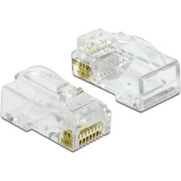 DeLOCK 86473 kabelsamler RJ-45 Transparent, Stikdåse gennemsigtig, RJ-45, Transparent, Hanstik, Lige, Polykarbonat, Cat6