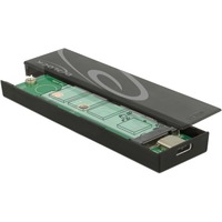 DeLOCK 42597 drevkabinet SSD kabinet Sort M.2, Drev kabinet Sort, SSD kabinet, M.2, USB Type-C, 6 Gbit/sek., USB-tilslutning, Sort