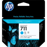 HP 711 DesignJet-blækpatroner med 29 ml, 3 stk., cyan 3 stk., cyan, 29 ml, 3 stk, Multipakke