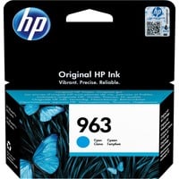 HP 963 Original Ink-blækpatron, cyan cyan, Standard udbytte, Pigmentbaseret blæk, 10,74 ml, 700 Sider, 1 stk