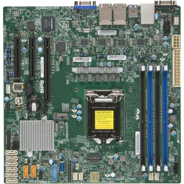 Supermicro Intel® C236 LGA 1151 micro ATX, Bundkort Intel, LGA 1151 (