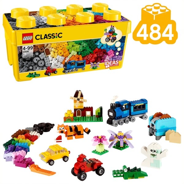 Mellemstor-kasse med Bygge legetøj Flerfarvet, År, 484 pcs, Dreng, 99 År,