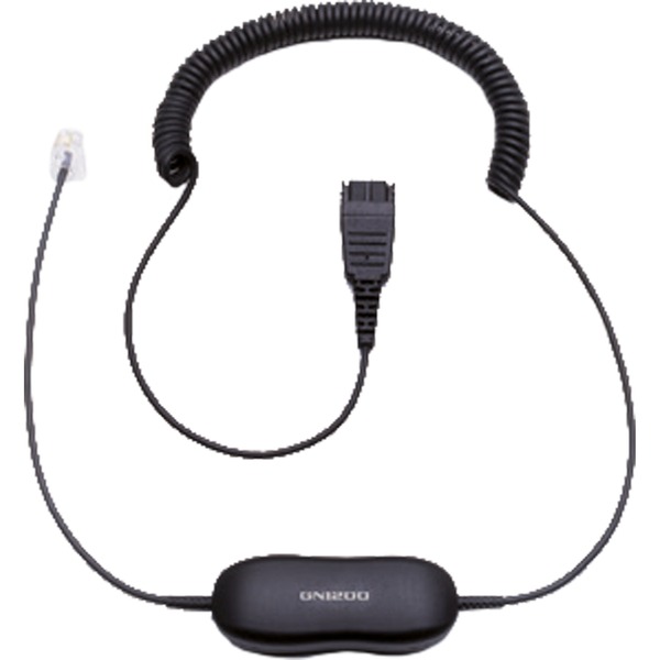 Mindre end Indgang let Jabra 88001-99 tilbehør til hovedtelefon/headset Kabel Kabel, Sort